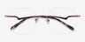 Belle Burgundy MetalEyeglass Frames from EyeBuyDirect, Closed View