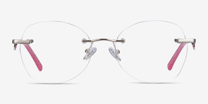 Ajar Silver Metal Eyeglass Frames from EyeBuyDirect