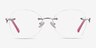 Ajar Silver MetalEyeglass Frames from EyeBuyDirect, Front View