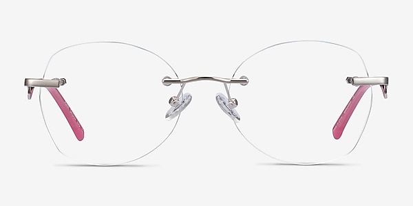 Ajar Silver Metal Eyeglass Frames