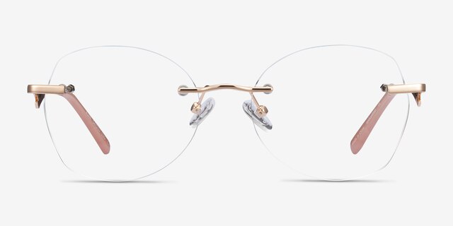Ajar Gold MetalEyeglass Frames from EyeBuyDirect, Front View