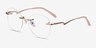 Ajar Gold MetalEyeglass Frames from EyeBuyDirect, Angle View