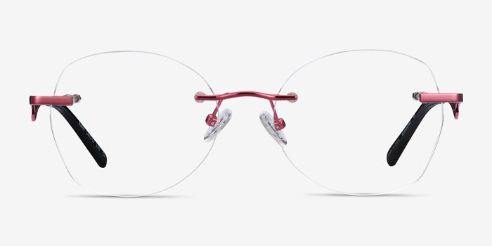 Ajar Raspberry Metal Eyeglass Frames from EyeBuyDirect