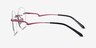 Ajar Raspberry MetalEyeglass Frames from EyeBuyDirect, Side View