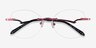Ajar Raspberry MetalEyeglass Frames from EyeBuyDirect, Closed View