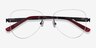 Ride Black Burgundy MetalEyeglass Frames from EyeBuyDirect, Closed View