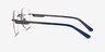Ride Gunmetal Blue MétalMontures de lunettes de vue d'EyeBuyDirect, Vue de Côté