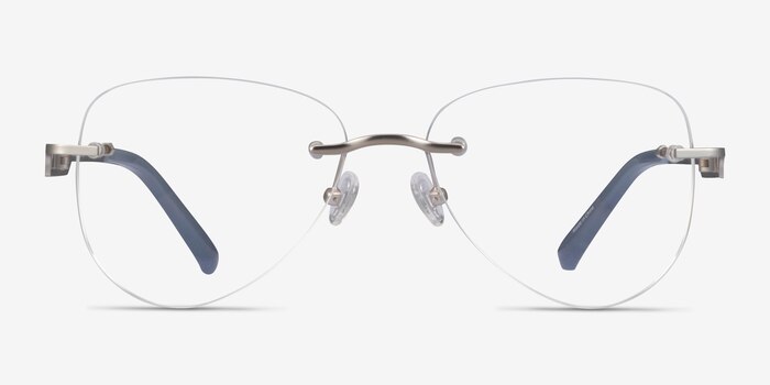 Ride Silver Light Gray Métal Montures de lunettes de vue d'EyeBuyDirect
