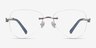 Ride Silver Light Gray MetalEyeglass Frames from EyeBuyDirect, Front View