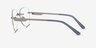 Ride Silver Light Gray MetalEyeglass Frames from EyeBuyDirect, Side View