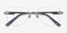Ride Silver Light Gray MetalEyeglass Frames from EyeBuyDirect, Closed View