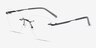 Ritzy Black MetalEyeglass Frames from EyeBuyDirect, Angle View