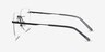 Ritzy Black MetalEyeglass Frames from EyeBuyDirect, Side View