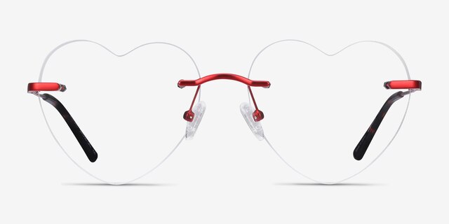 Amore Burgundy MetalEyeglass Frames from EyeBuyDirect, Front View