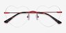 Amore Burgundy MetalEyeglass Frames from EyeBuyDirect, Closed View