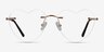 Amore Gold MetalEyeglass Frames from EyeBuyDirect, Front View