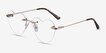 Amore Gold MetalEyeglass Frames from EyeBuyDirect, Angle View