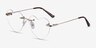 Amore Gold MetalEyeglass Frames from EyeBuyDirect, Angle View