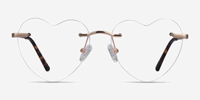 Amore Rose Gold Metal Eyeglass Frames from EyeBuyDirect