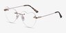 Amore Rose Gold MetalEyeglass Frames from EyeBuyDirect, Angle View
