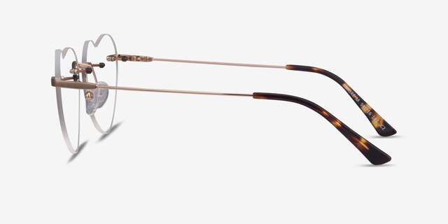Amore Rose Gold MetalEyeglass Frames from EyeBuyDirect, Side View