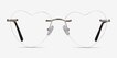Amore Silver MetalEyeglass Frames from EyeBuyDirect, Front View