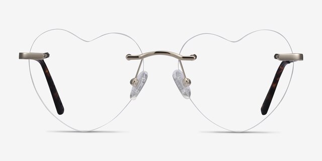 Amore Argenté MétalMontures de lunettes de vue d'EyeBuyDirect, Vue de Face