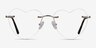 Amore Argenté MétalMontures de lunettes de vue d'EyeBuyDirect, Vue de Face