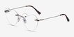 Amore Silver MetalEyeglass Frames from EyeBuyDirect, Angle View