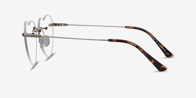 Amore Argenté MétalMontures de lunettes de vue d'EyeBuyDirect, Vue de Côté