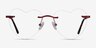 Amore Red MetalEyeglass Frames from EyeBuyDirect, Front View