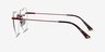 Amore Red MetalEyeglass Frames from EyeBuyDirect, Side View