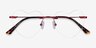 Amore Red MetalEyeglass Frames from EyeBuyDirect, Closed View