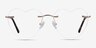 Bae Gold MetalEyeglass Frames from EyeBuyDirect, Front View