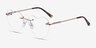 Bae Gold MetalEyeglass Frames from EyeBuyDirect, Angle View