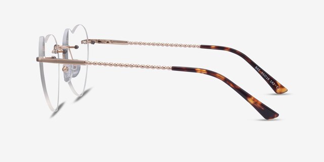 Bae Gold MetalEyeglass Frames from EyeBuyDirect, Side View
