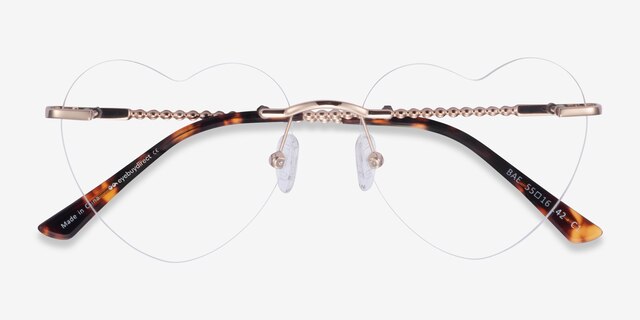 Bae Gold MetalEyeglass Frames from EyeBuyDirect, Closed View