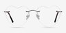 Bae Silver MetalEyeglass Frames from EyeBuyDirect, Front View
