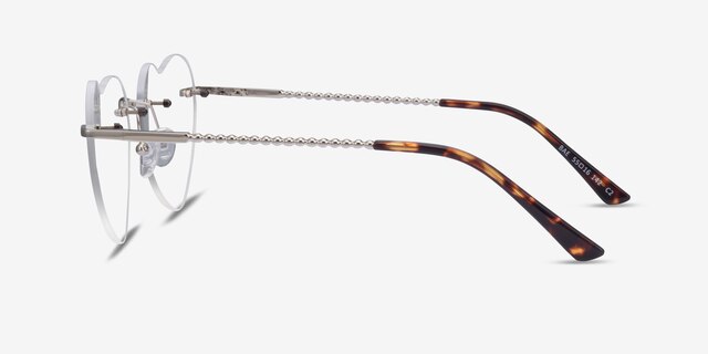Bae Silver MetalEyeglass Frames from EyeBuyDirect, Side View