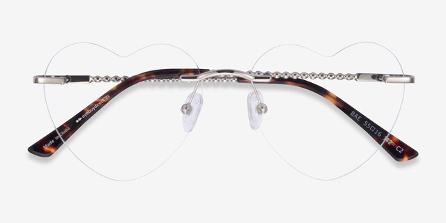 Bae Silver MetalEyeglass Frames from EyeBuyDirect, Closed View