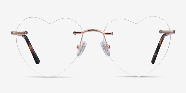 Bae Rose Gold MetalEyeglass Frames from EyeBuyDirect, Front View
