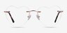 Bae Rose Gold MetalEyeglass Frames from EyeBuyDirect, Front View