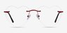Bae Burgundy MetalEyeglass Frames from EyeBuyDirect, Front View