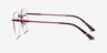 Bae Burgundy MetalEyeglass Frames from EyeBuyDirect, Side View