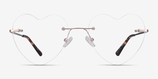 Love Rose Gold MetalEyeglass Frames from EyeBuyDirect, Front View