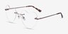 Love Rose Gold MetalEyeglass Frames from EyeBuyDirect, Angle View