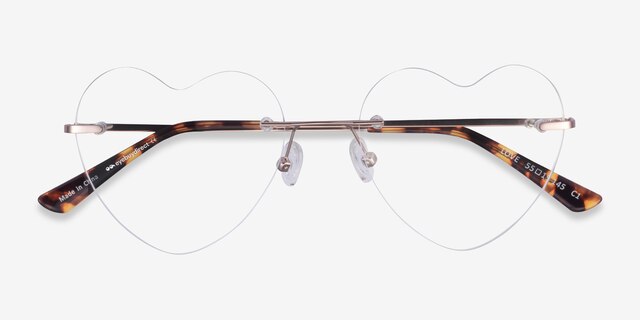 Love Rose Gold MetalEyeglass Frames from EyeBuyDirect, Closed View