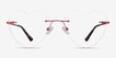 Love Burgundy MetalEyeglass Frames from EyeBuyDirect, Front View