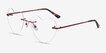 Love Burgundy MetalEyeglass Frames from EyeBuyDirect, Angle View