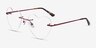 Love Burgundy MétalMontures de lunettes de vue d'EyeBuyDirect, Vue d'Angle